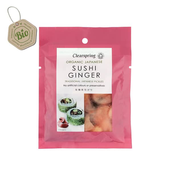 Bio-Japanisch-Sushi-Ingwer-Clearspring-Ingwer-Mariniert-Bio-50g